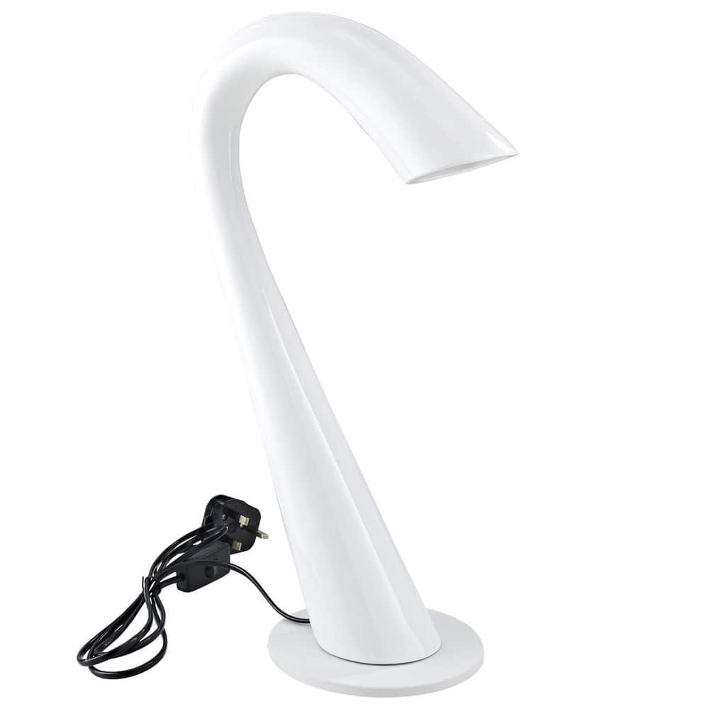 Gooseneck White Table Lamp