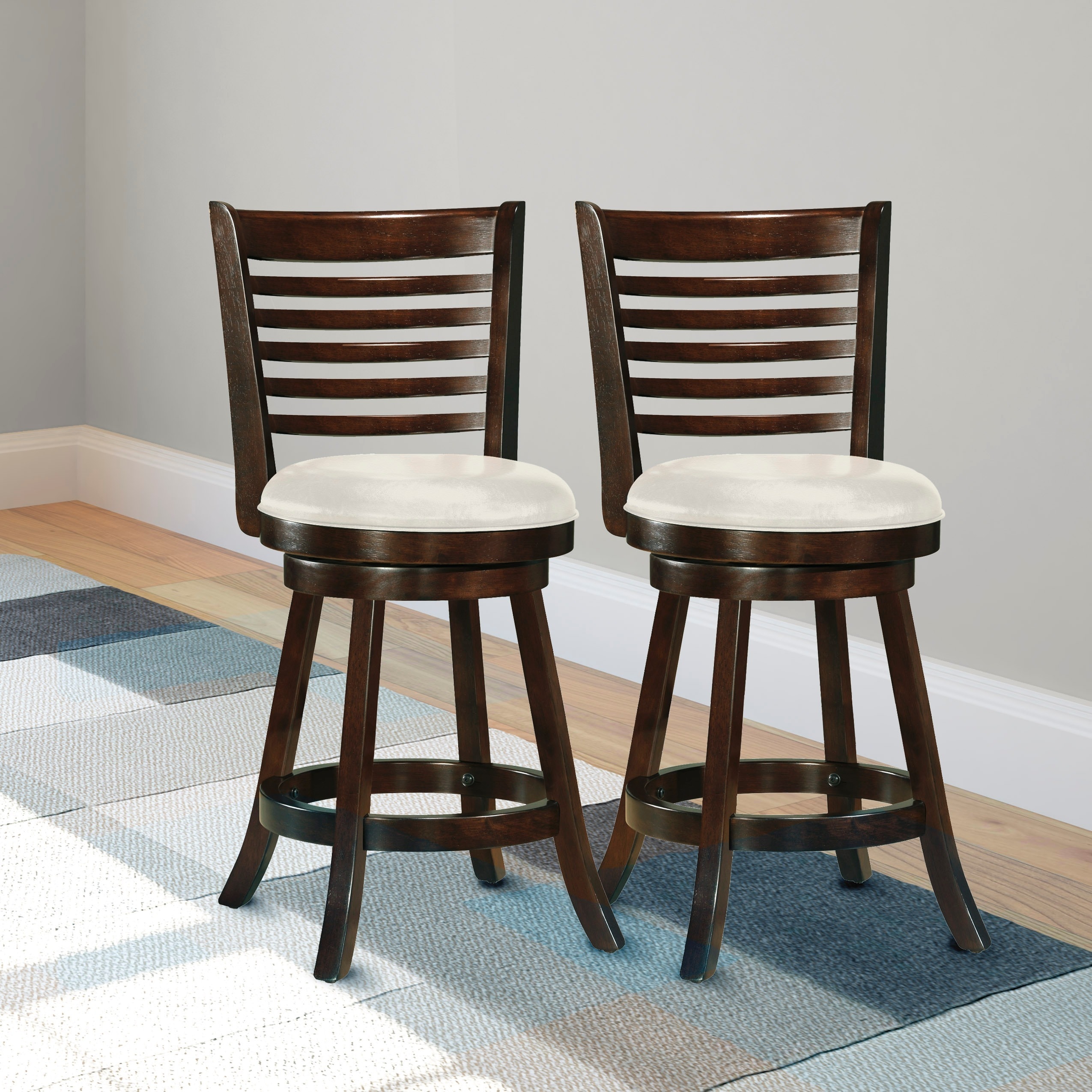 CorLiving DWG 914 B Woodgrove 38 inch Cappuccino Wood Barstool (Set of