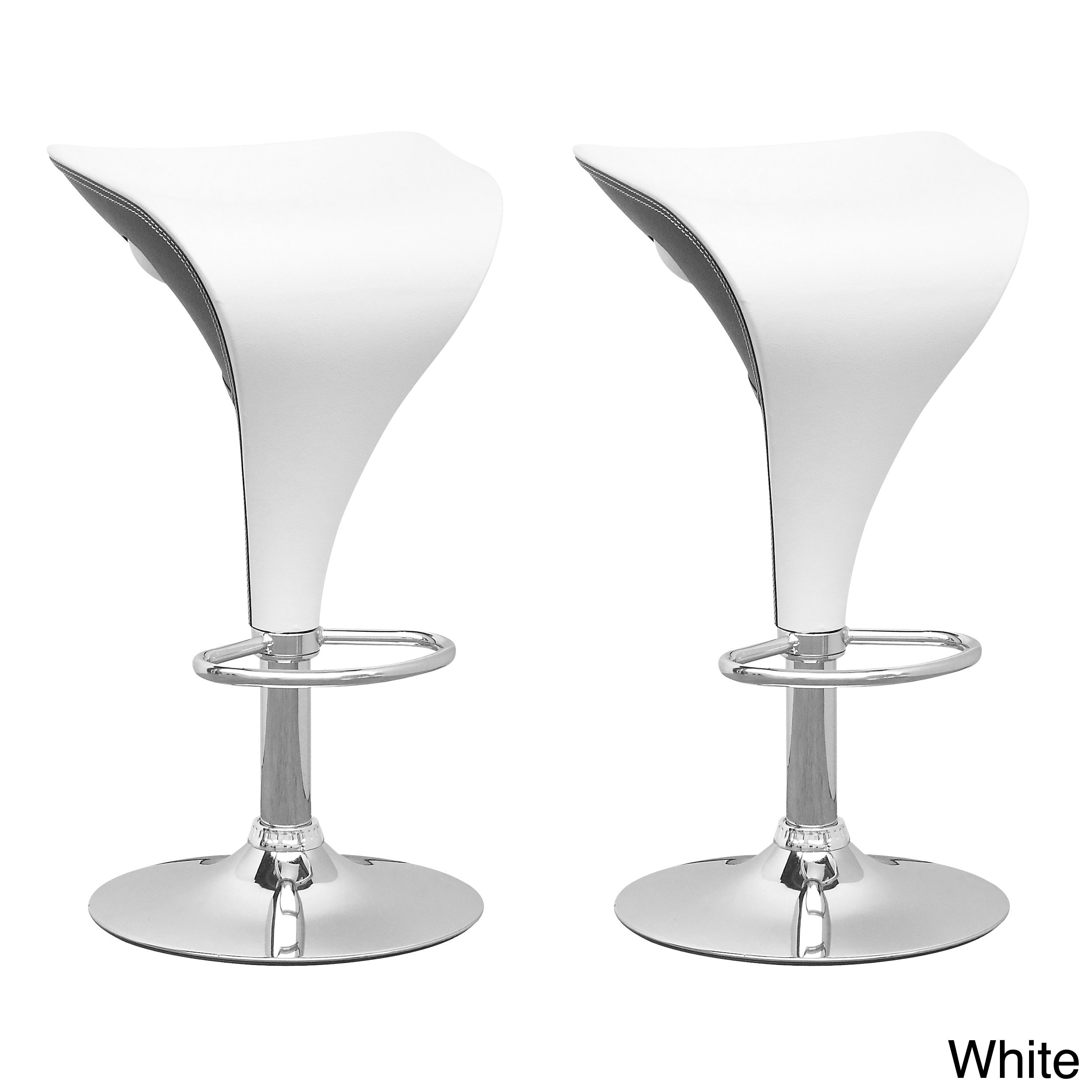 Corliving Adjustable Leatherette Two toned Barstools (set Of 2)