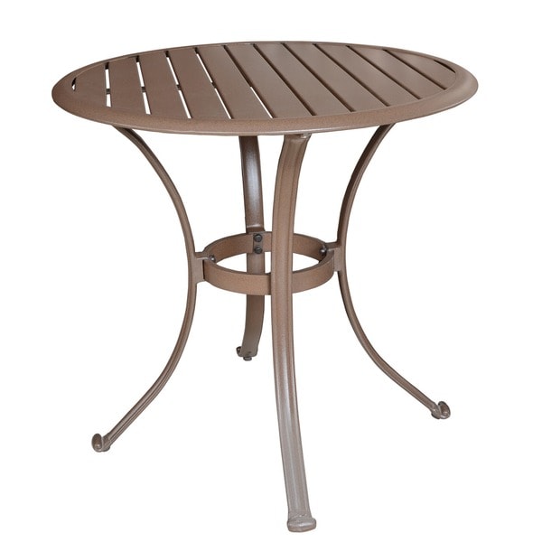 Panama Jack Island Breeze Slatted Aluminum 30-inch Bistro Dining Table