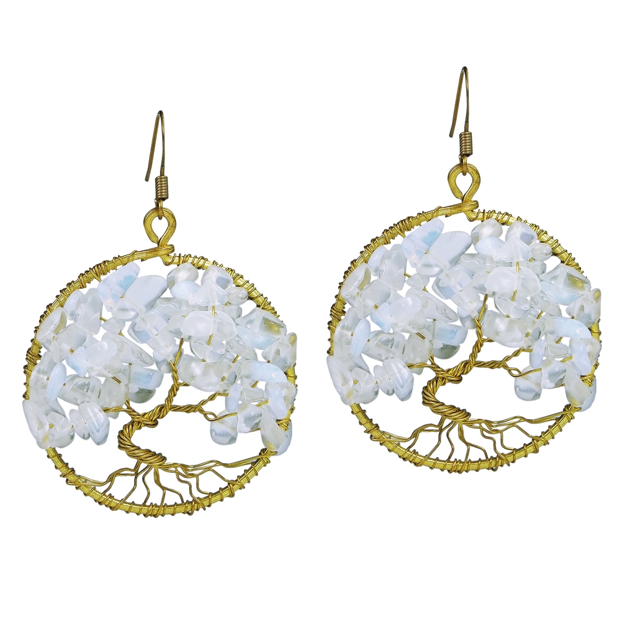 Tree of life Drop Amethyst Rose Crystal Earrings Gemstone Chakra Jewelry Best Gifts Chakra Earrings Energy earrings Silver Plated