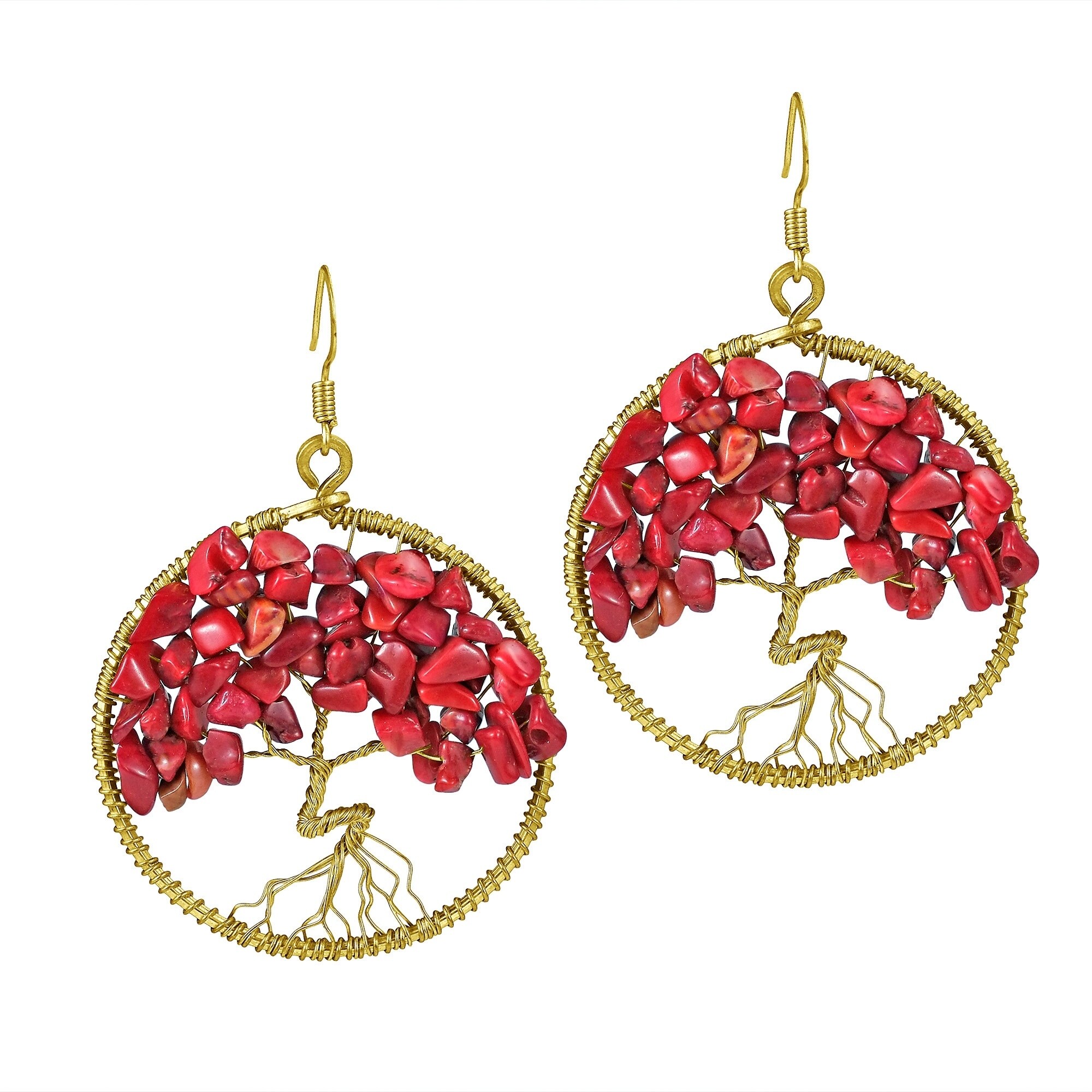 Tree of life Drop Amethyst Rose Crystal Earrings Gemstone Chakra Jewelry Best Gifts Chakra Earrings Energy earrings Silver Plated