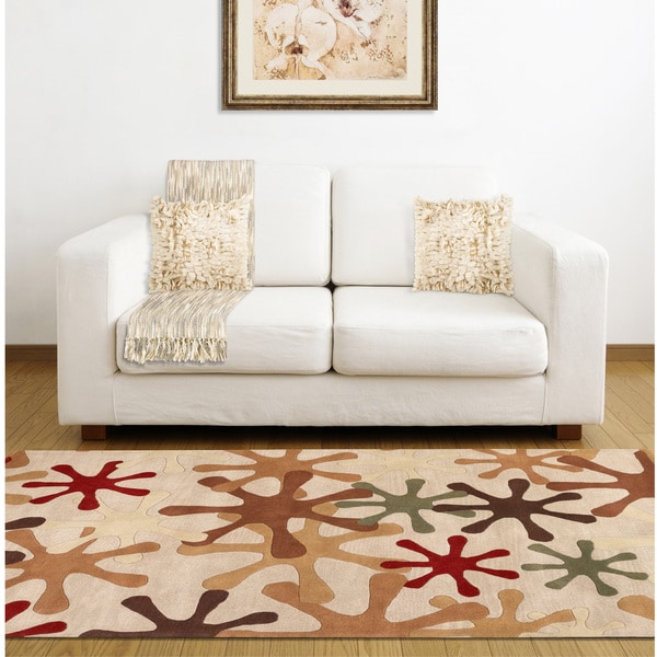 Hand-tufted Jaxx Square Wool Area Rug - 4' Square