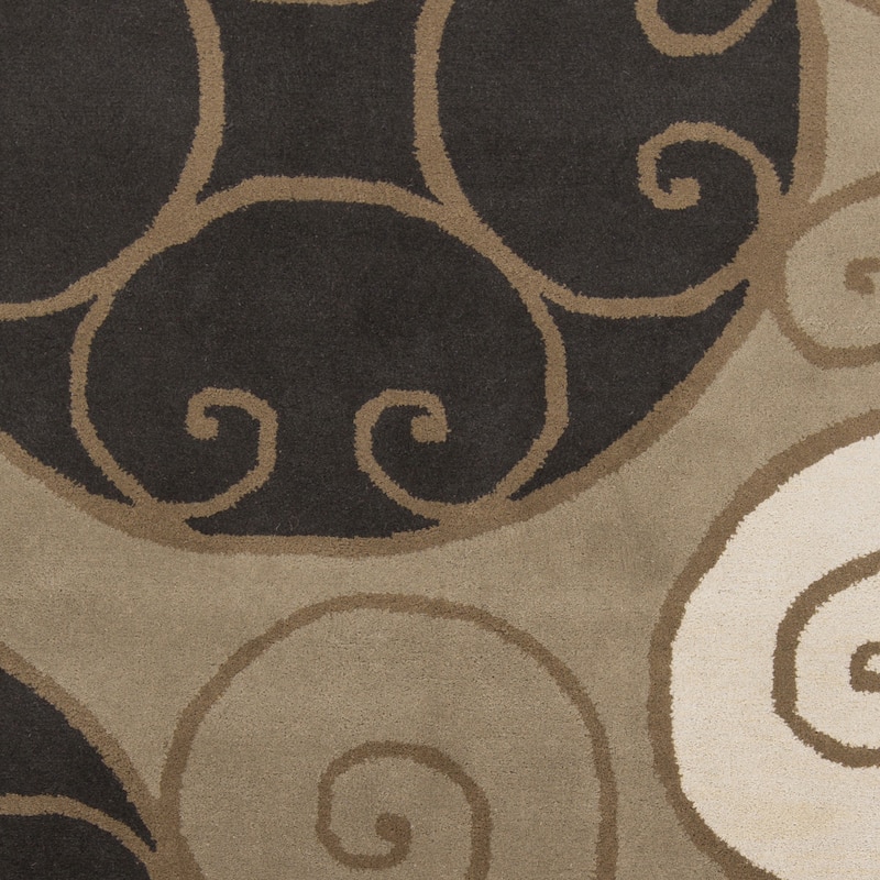 Porch & Den Farrar Hand-tufted Wool Abstract Area Rug - 9'9" Square