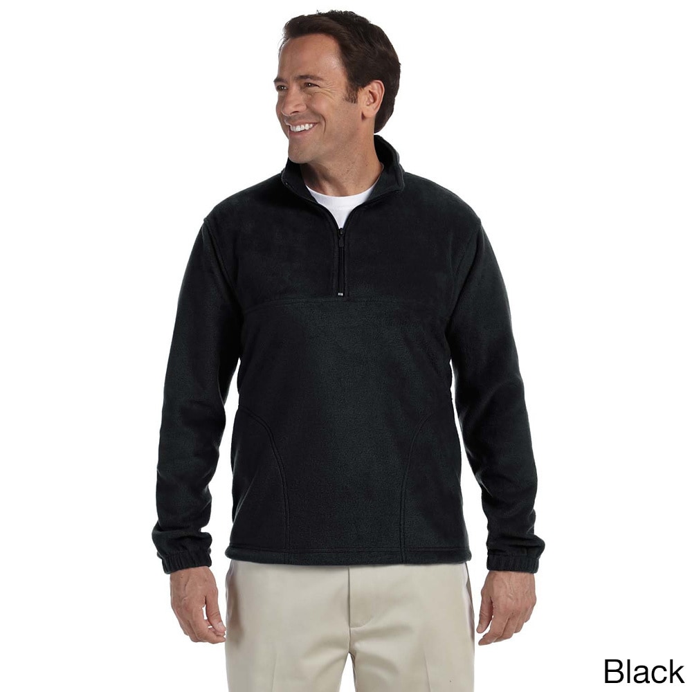 Mens Quarter zip 8 ounce Fleece Pullover