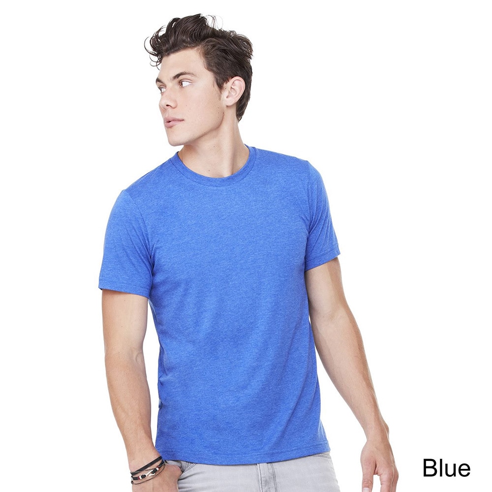 Los Angeles Pop Art Los Angeles Pop Art Canvas Mens Tri blend T shirt Blue Size S