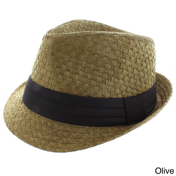 mens woven fedora