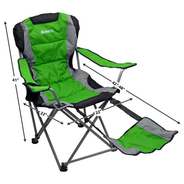 Shop Gigatent Ergonomic Portable Footrest Camping Chair Green