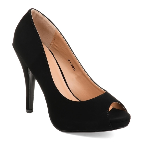 peep toe platform pump