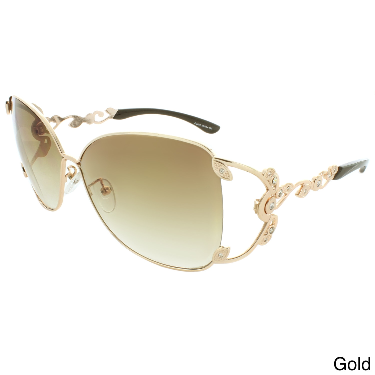 Epic Eyewear Polished Metal 59 Mm Square Sunglasses