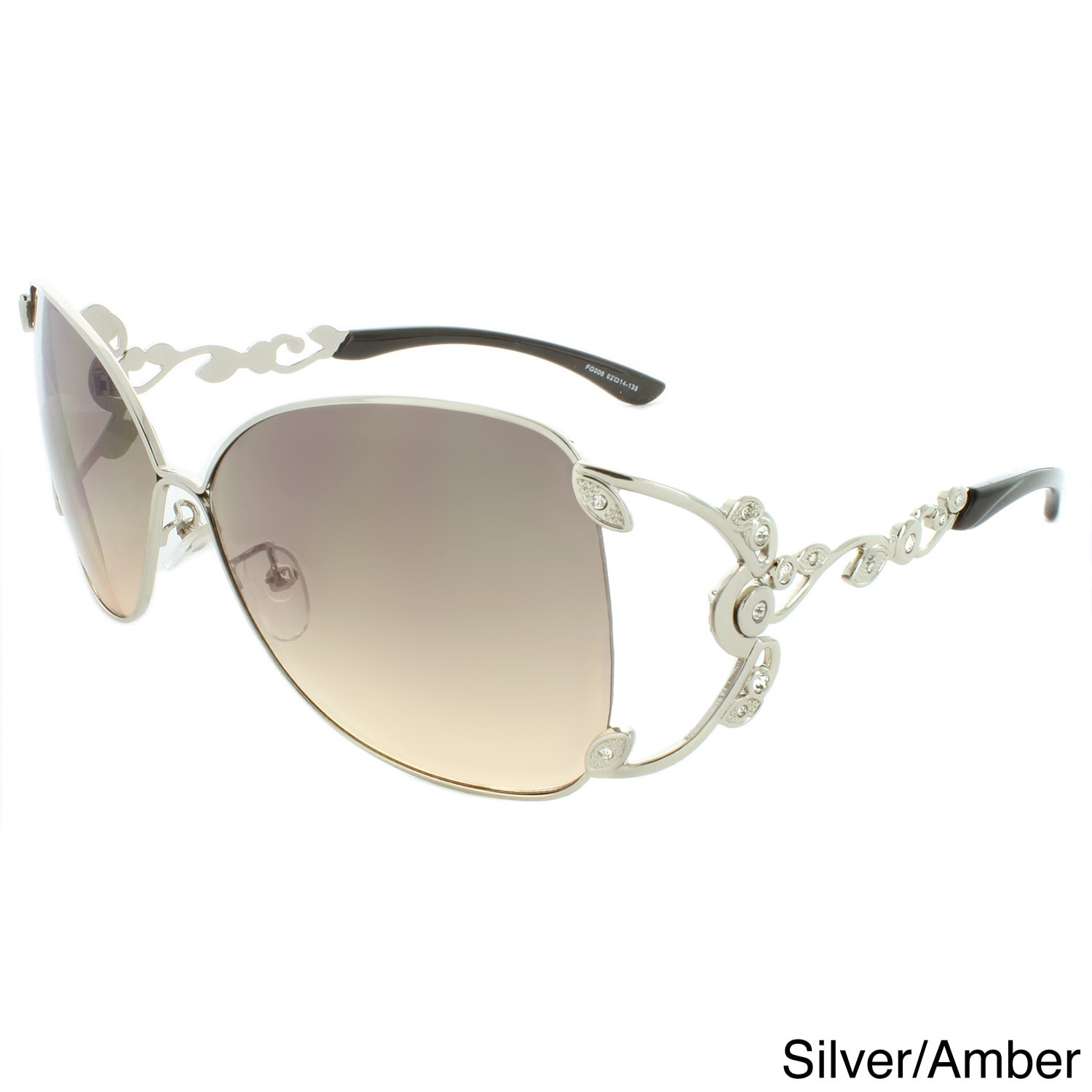 Epic Eyewear Polished Metal 59 Mm Square Sunglasses