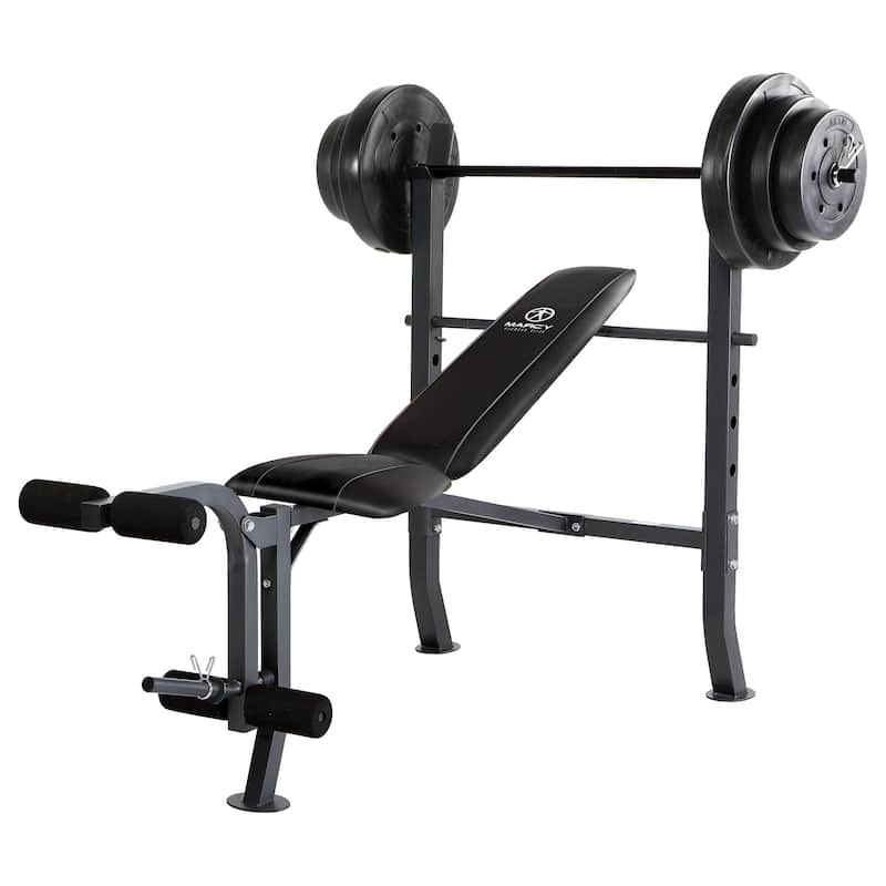 Marcy Diamond Bench with 100-pound Weight Set
