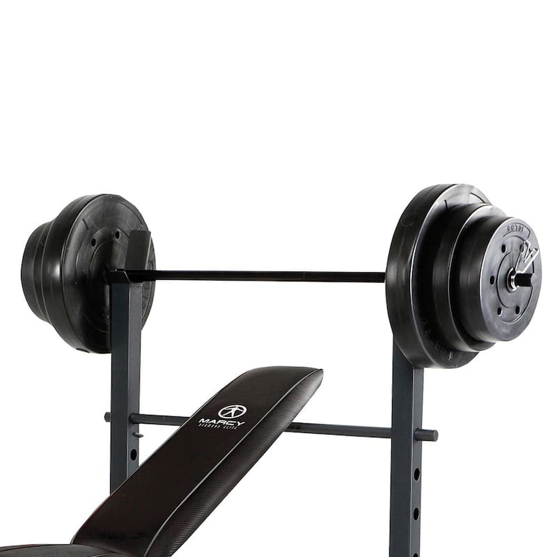 Marcy Diamond Bench with 100-pound Weight Set
