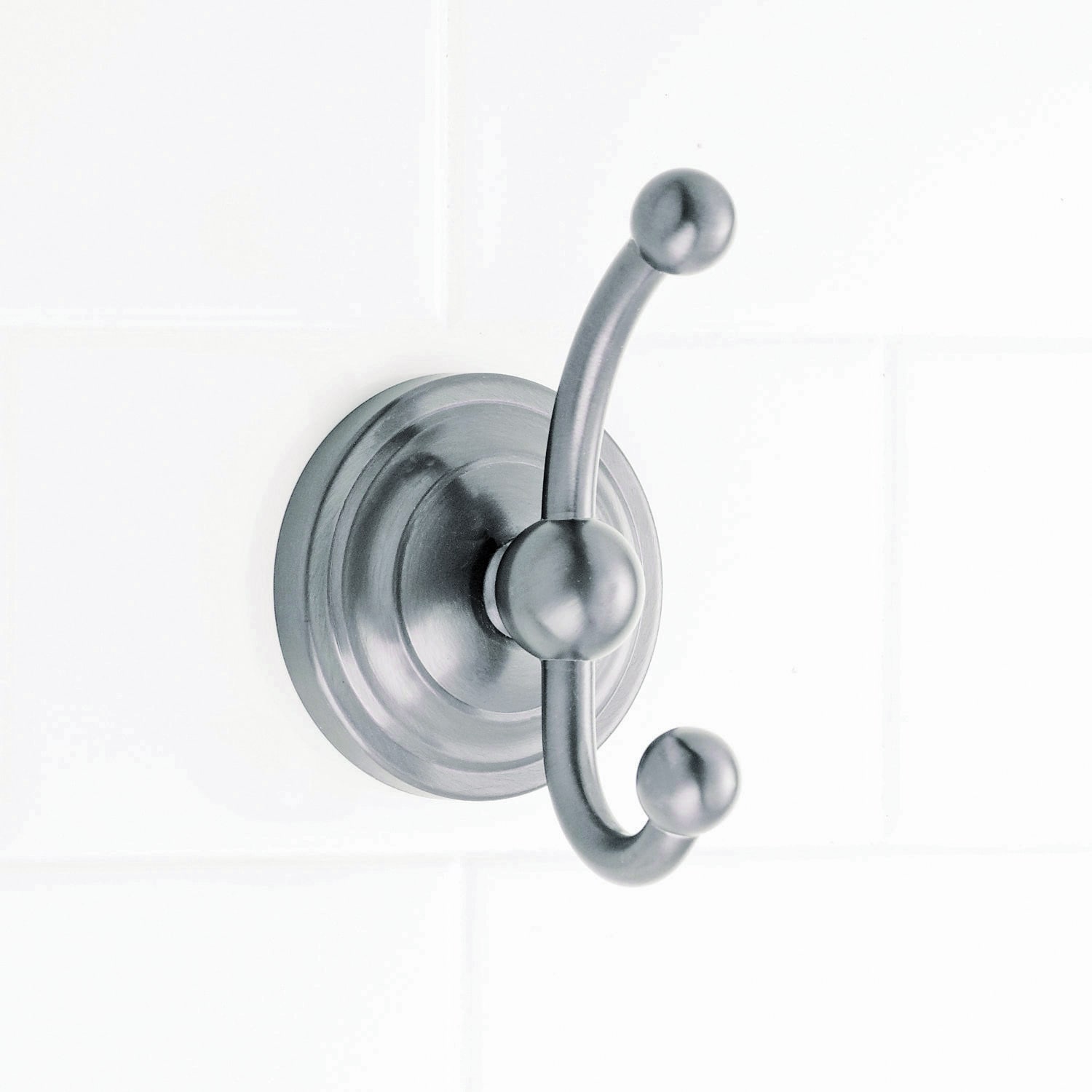 Emily Brushed Nickel Double Robe Hook