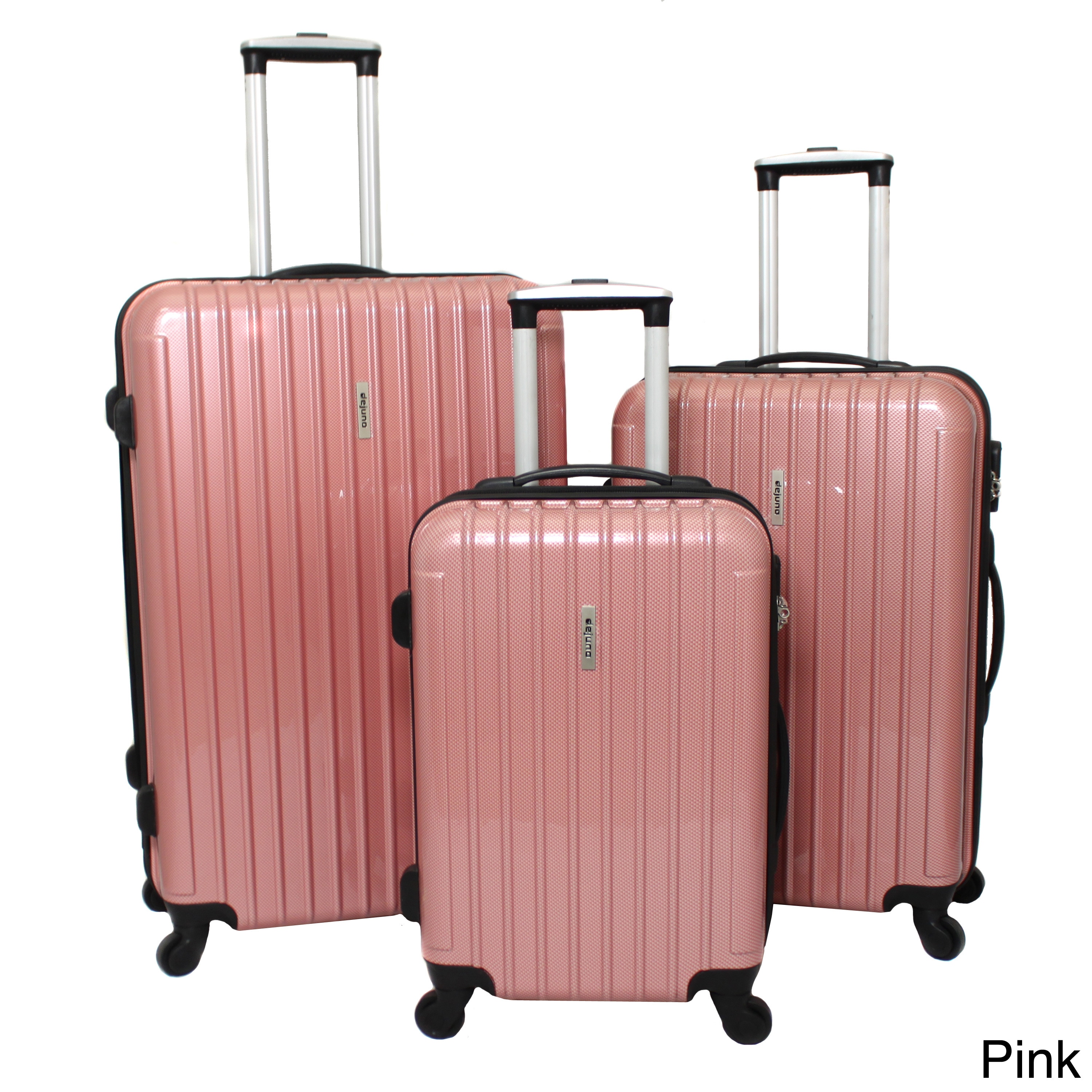 Dejuno Bagagli 3 piece Hardside Lightweight Spinner Luggage Set