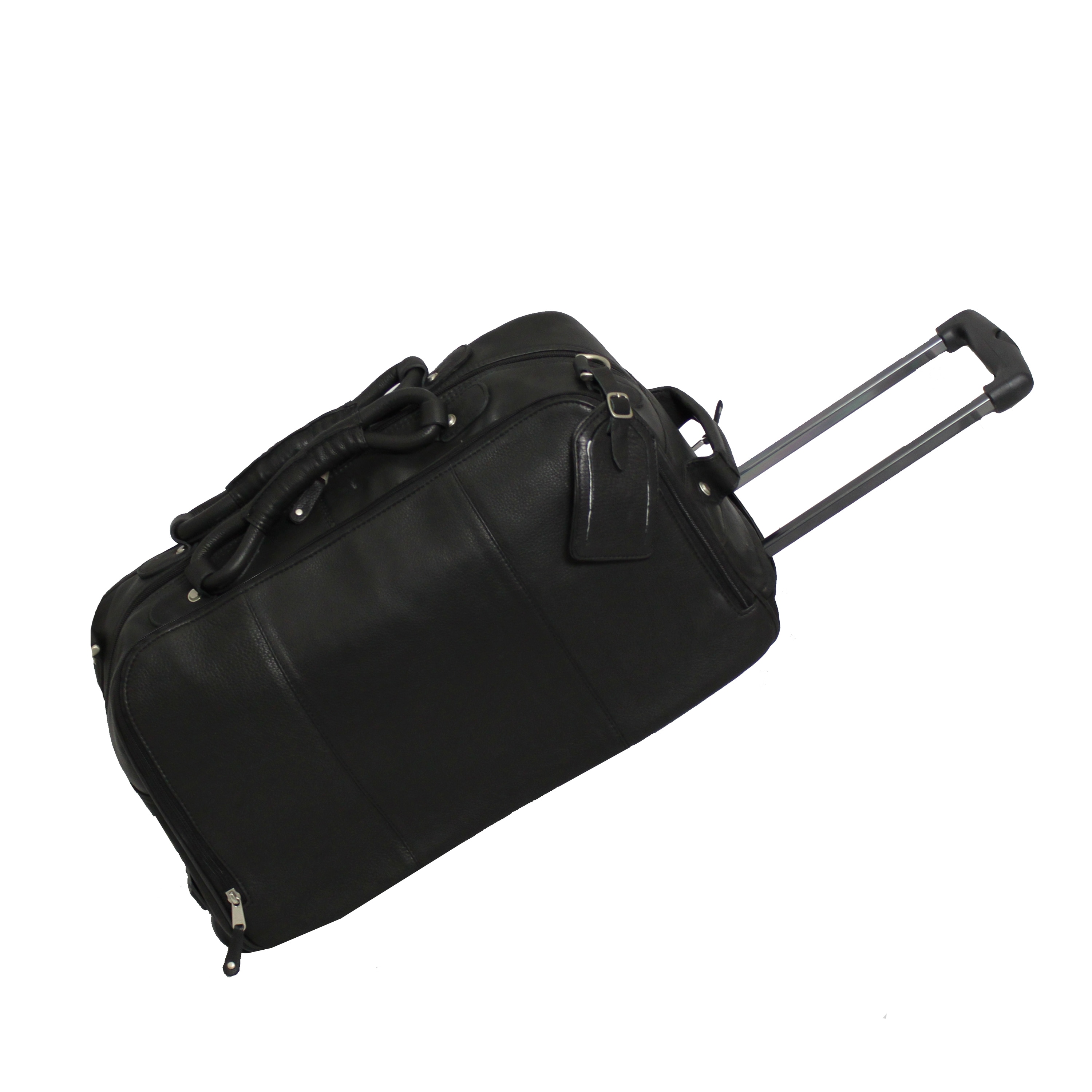 leather carry on duffel bag with wheels