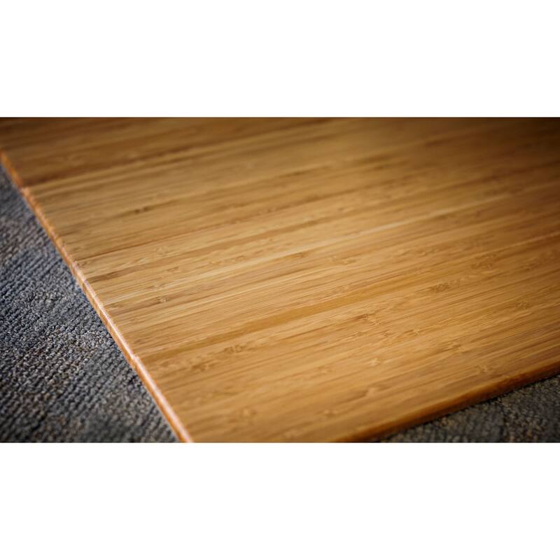 Jani Eco Bamboo Deluxe Rectangular Chair Mat - 3.5' x 4' Feet, Heavy Duty,Eco-Friendly Chair Mat