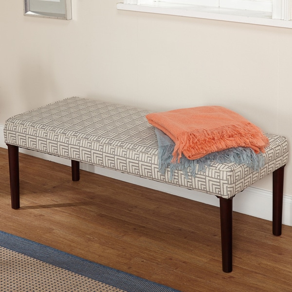 Shop Simple Living Natalie Contemporary Upholstered Bench ...