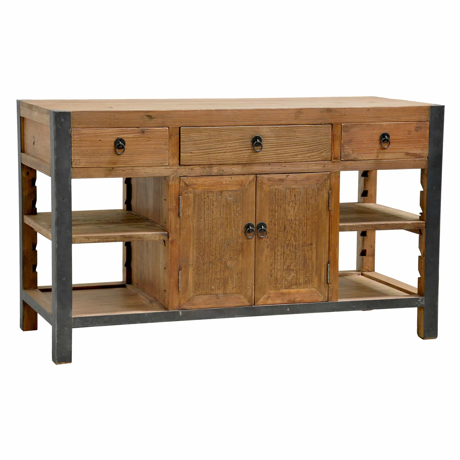 Willow 72 inch Distressed Pine Kitchen Island