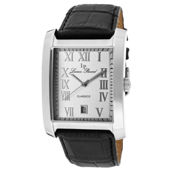 Lucien Piccard Mens LP 98042 02S Classico Silvertone Watch