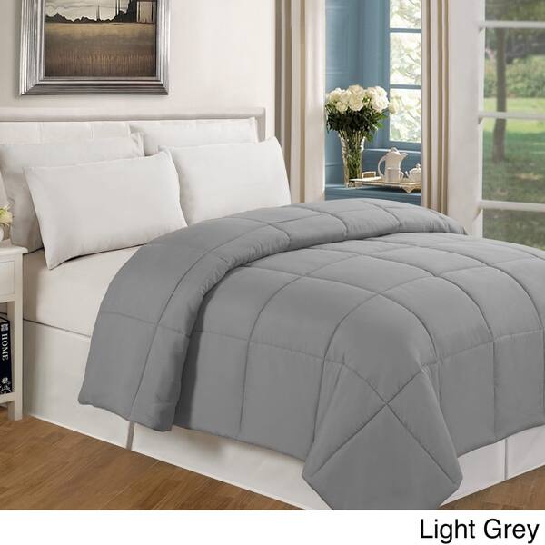 Shop Solid Color Microfiber Down Alternative Comforter Free