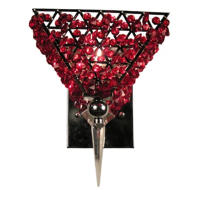 Hades Triangular Red Crystal Wall Lamp