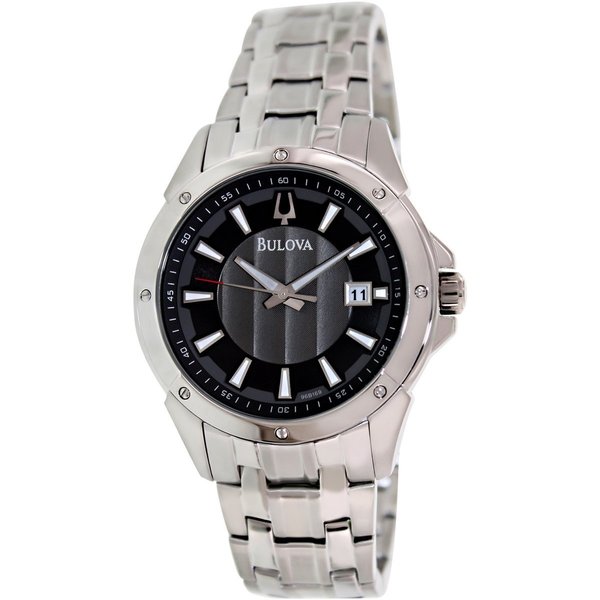 Bulova Men's Classic 96B169 Silvertone Stainless Steel Quartz Watch ...