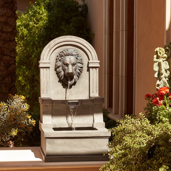 Clic Lion Face Stone Finish Wall Water Fountain Free Clic Lion Face Stone Finish Wall Water Fountain Free Shipping Today 9183545
