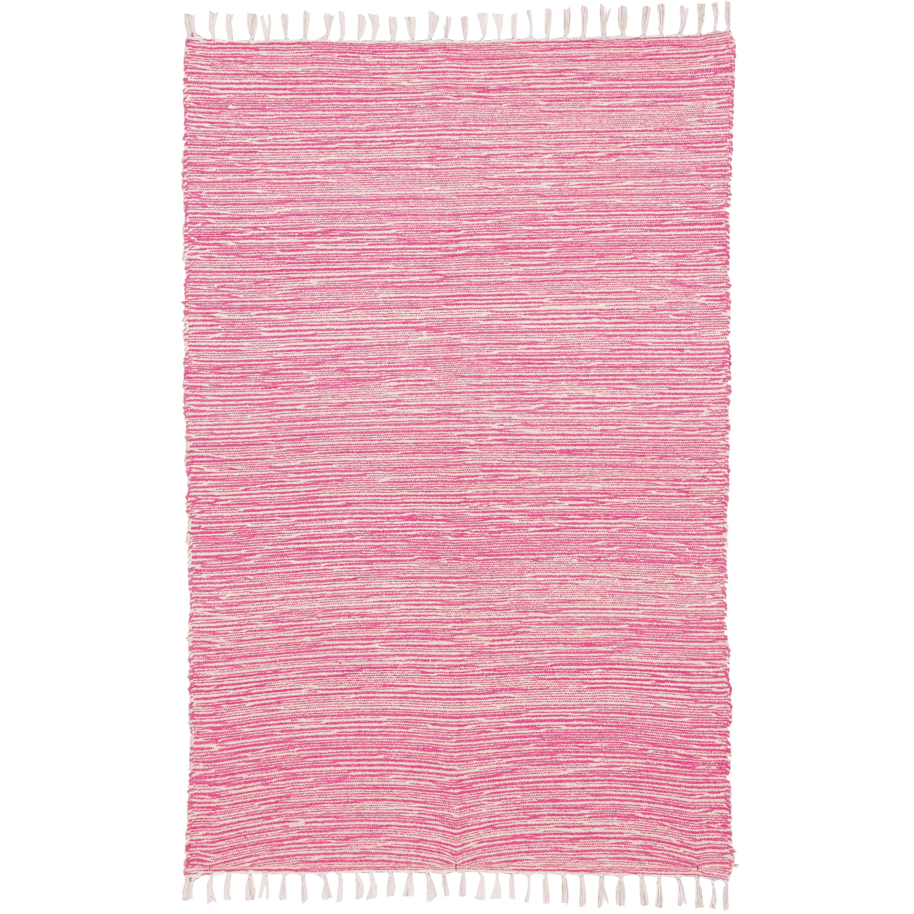 Pink Reversible Chenille Flat Weave Area Rug (10 X 14)