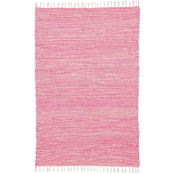 Pink Reversible Chenille Flat Weave Area Rug (10' x 14')
