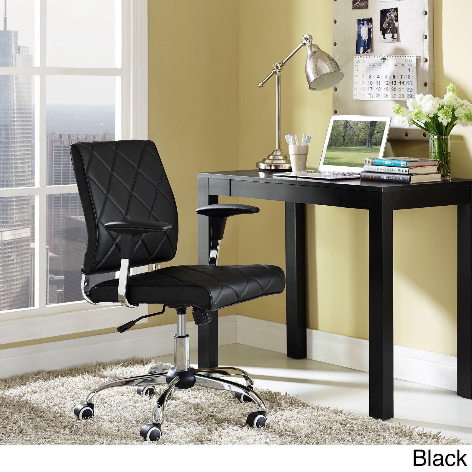 Lattice Diamond tufted Vinyl Office Chair   Shopping   Great