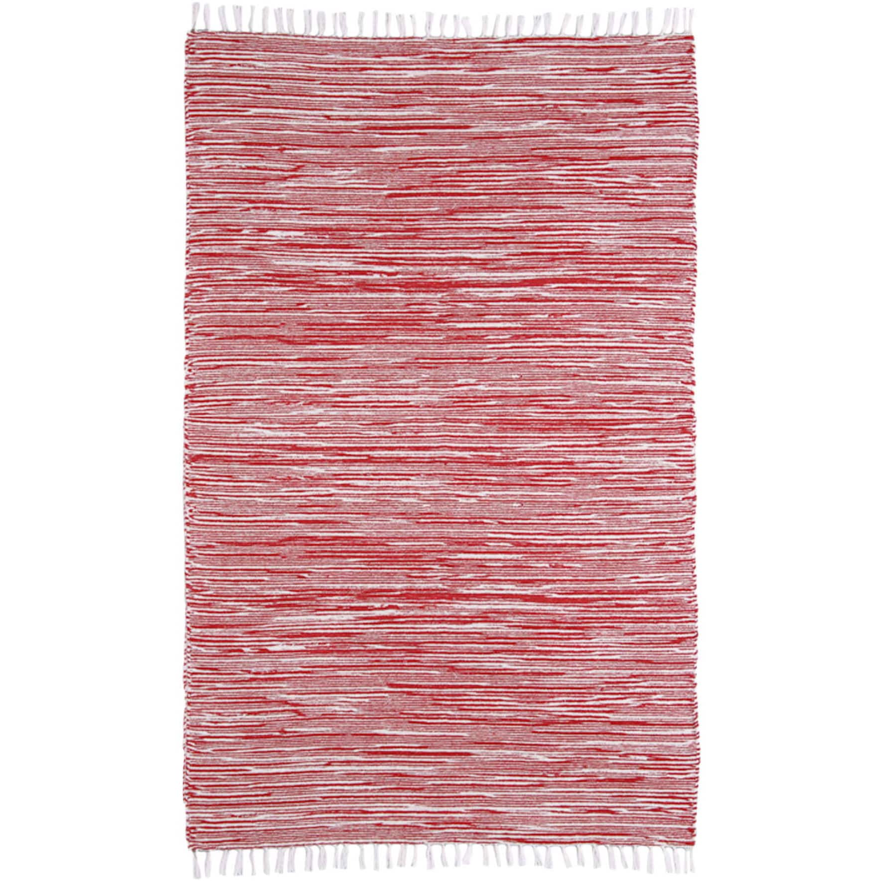 Red Reversible Chenille Flat Weave Area Rug (10 X 14)