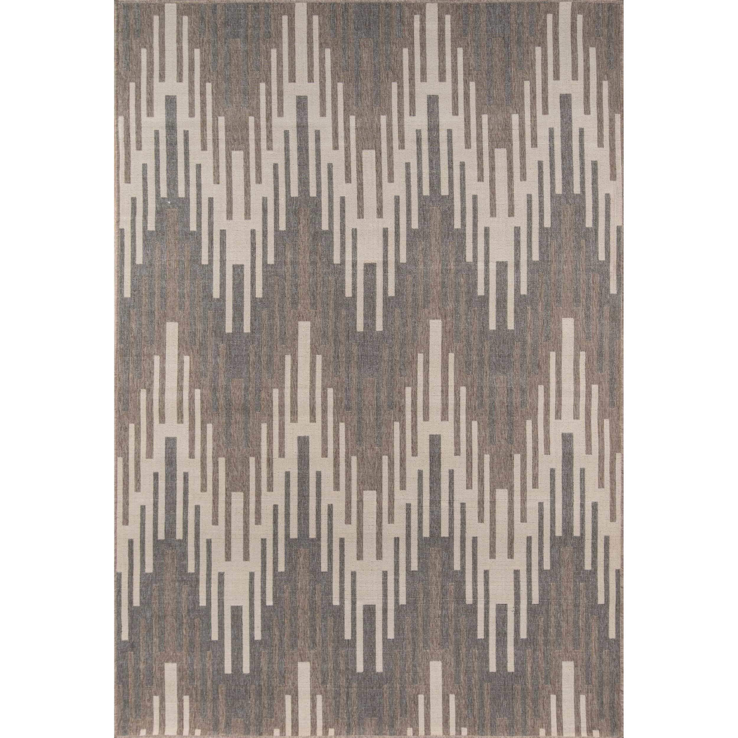 Indoor/ Outdoor Ivory Ikat Rug (23 X 46)