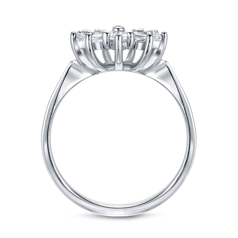 Auriya 14k White Gold 1ct TDW Kite-cut Diamond Ring (F-G, VS1-VS2)