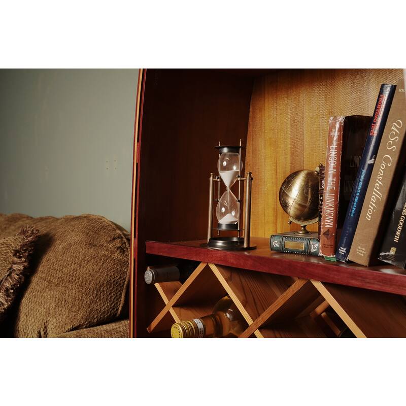 Antiqued Brass Revolving Hourglass Sand Timer