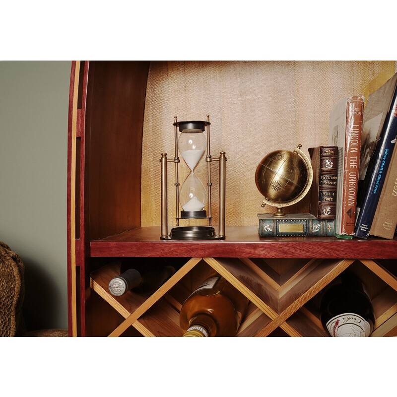Antiqued Brass Revolving Hourglass Sand Timer