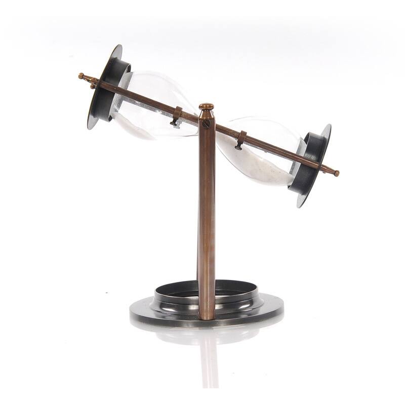 Antiqued Brass Revolving Hourglass Sand Timer