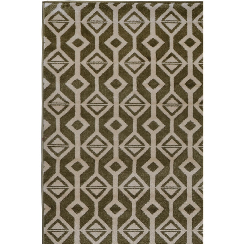 Antique Transitional Olive Cream Area Rug (710 X 1010)