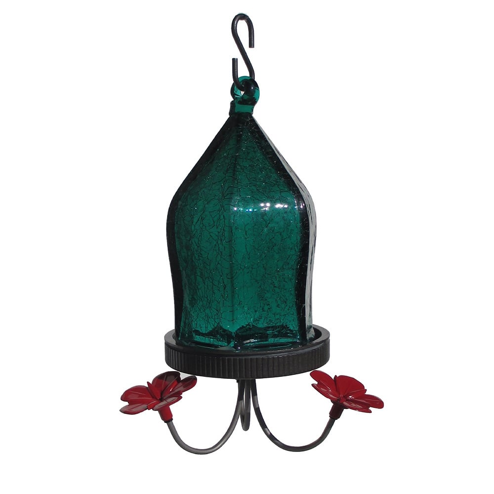 Nature's Way Advanced Bird Products JHF3 Teal Crackled Jewel Hummingbird Feeder