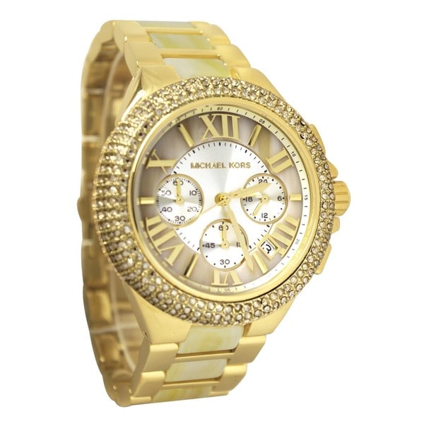 Shop Michael Kors Women's MK5902 'Camille' Crystal Bezel Chronograph ...