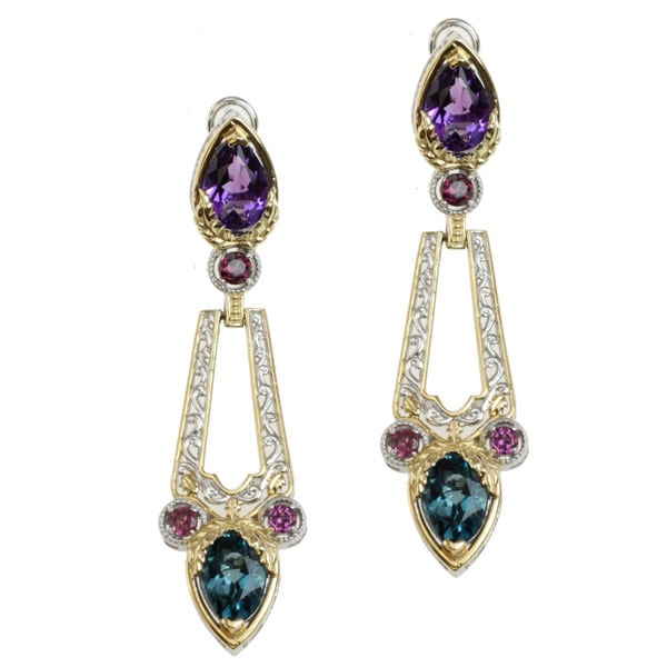 Shop Michael Valitutti Two-tone London Blue Topaz, Amethyst and ...