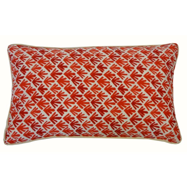 Handmade Yucca Red Throw Pillow - 12" x 20"