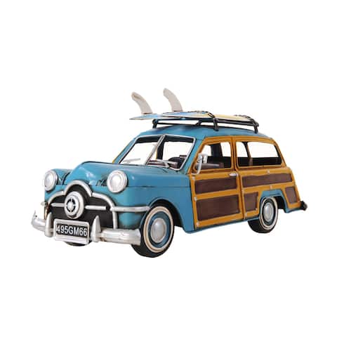 1949 Green Ford Wagon Car and Surfboards 1:12 Scale Model