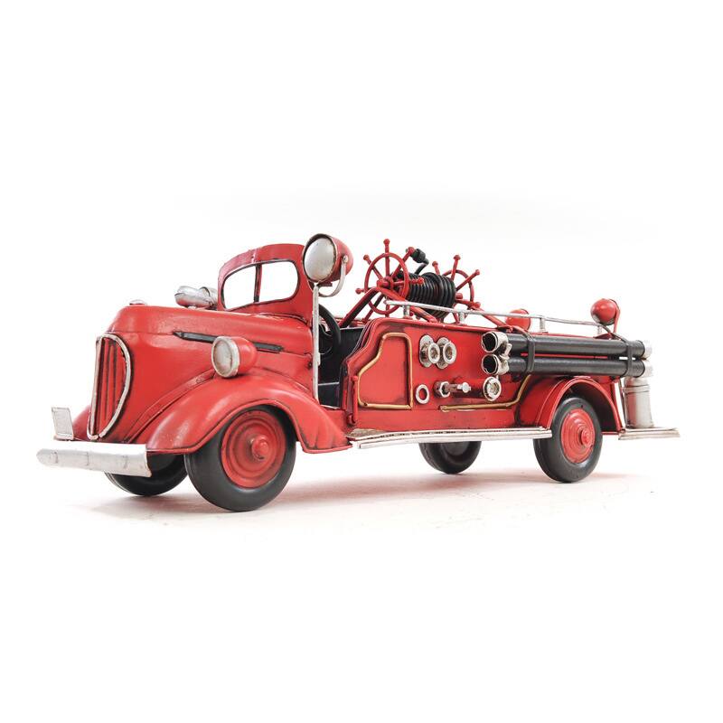 1938 Red Fire Engine Ford 1:40 Scale Model Truck