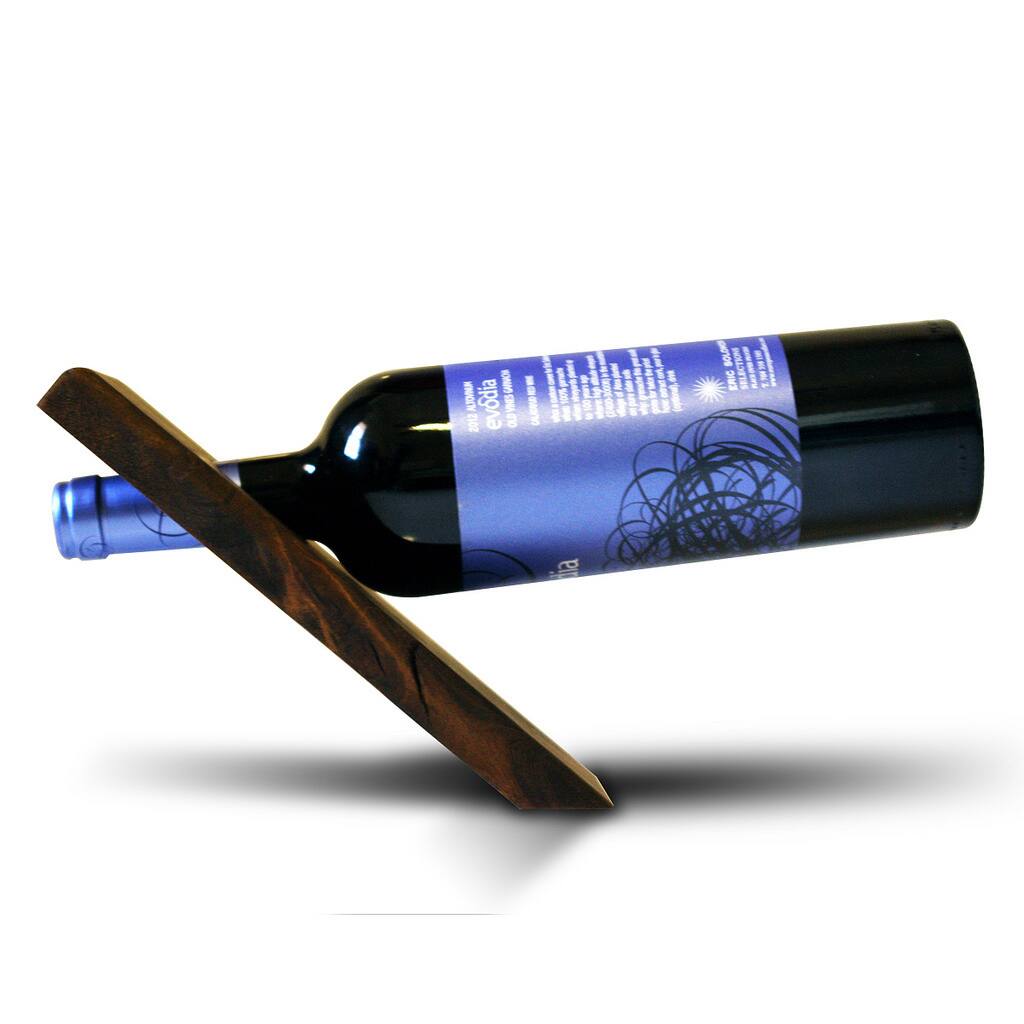 Handmade Balancing Knotty Alder Wood 1-bottle Wine Wedge