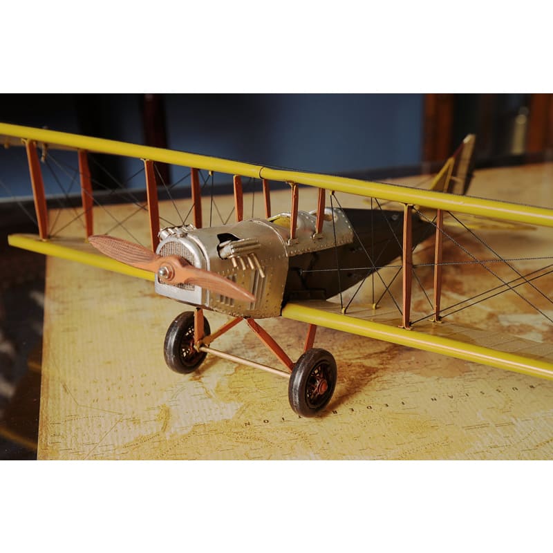 Yellow Curtis Jenny Plane 1:18 Scale Model