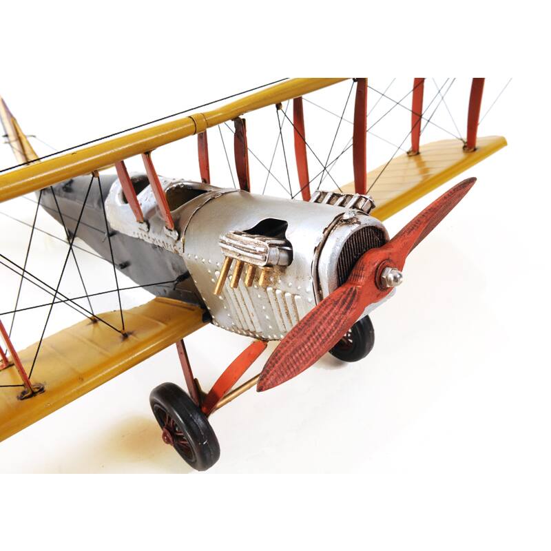 Yellow Curtis Jenny Plane 1:18 Scale Model