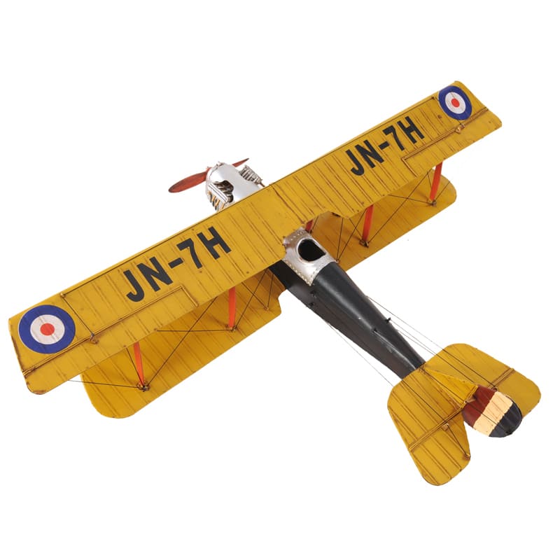 Yellow Curtis Jenny Plane 1:18 Scale Model