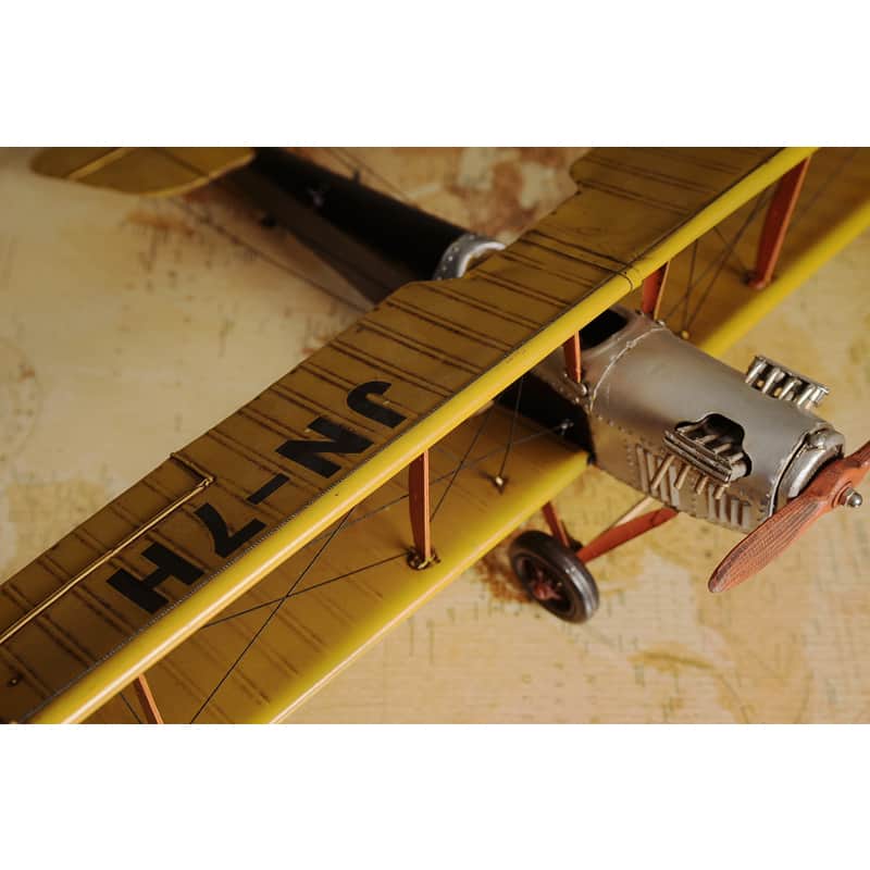 Yellow Curtis Jenny Plane 1:18 Scale Model