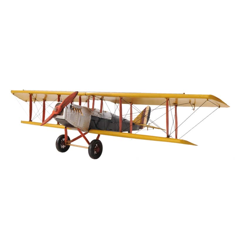 Yellow Curtis Jenny Plane 1:18 Scale Model